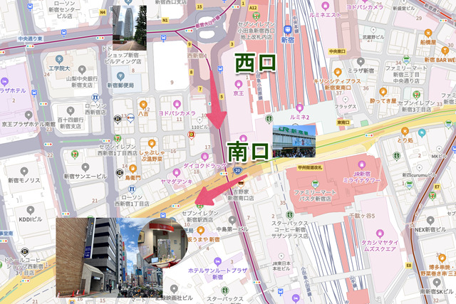 新宿テストセンター地図