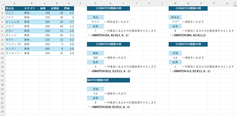 XMATCH関数